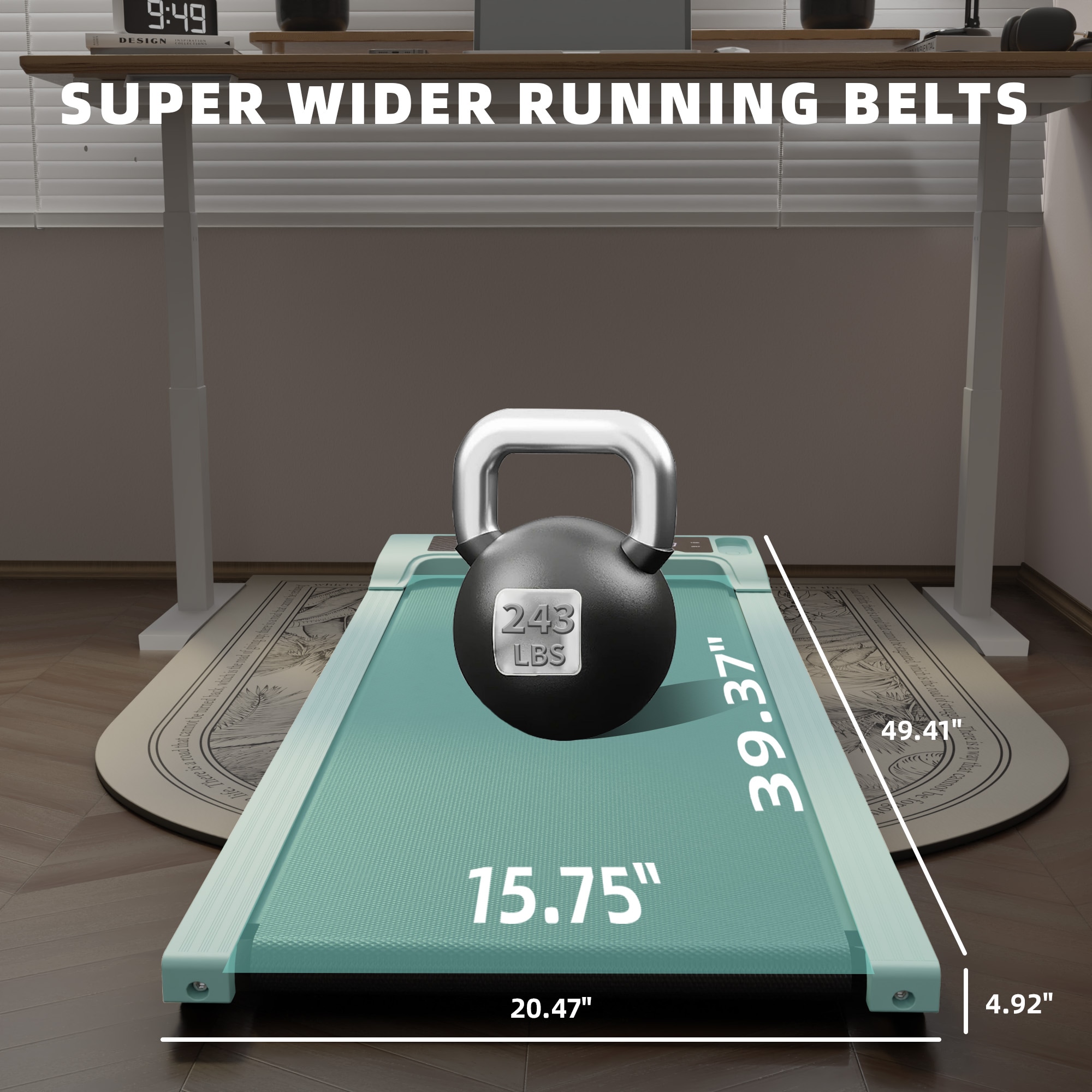 Walking Pad Under Desk Treadmill,Portable Small Treadmills For Home And Office,Super Quiet Motorized Walking Jogging Running Machine With Remote Control_voghion.com